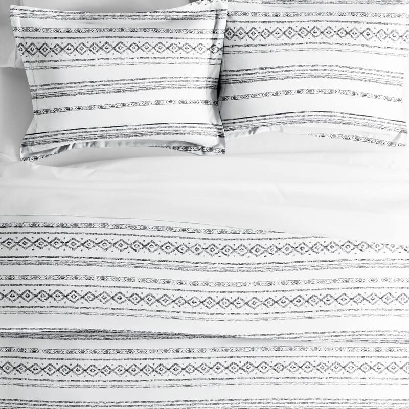 Becky Cameron Geo Threads 3-Piece Patterned Duvet Cover Set