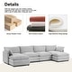 preview thumbnail 35 of 150, Corduroy Sectional Sofa with Removable Ottomans & Ultra-soft Cushions for Living Room & Bedroom