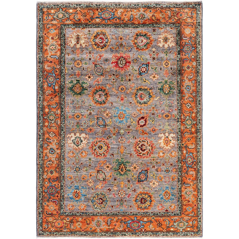 Serapi One-of-a-Kind Hand-Knotted Area Rug - Gray - 4' 3" x 5' 10"