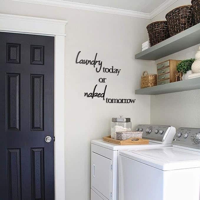 Laundry Today or Naked Tomorrow Metal Wall Decor - Laundry Room Art, 5-Piece Set
