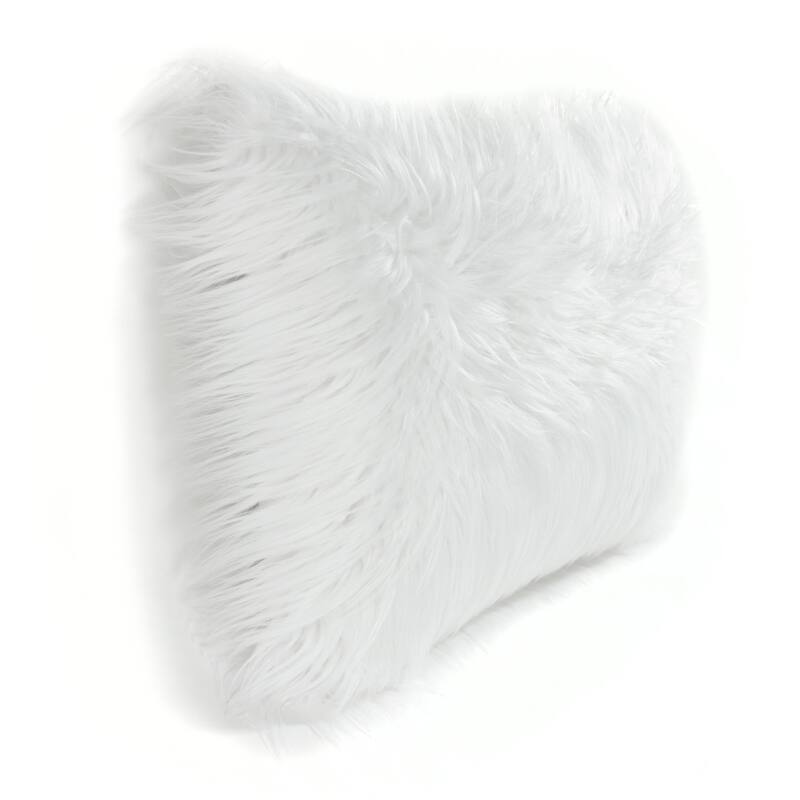 Lush Decor Mongolian Luca Faux Fur Decorative Pillow Cover
