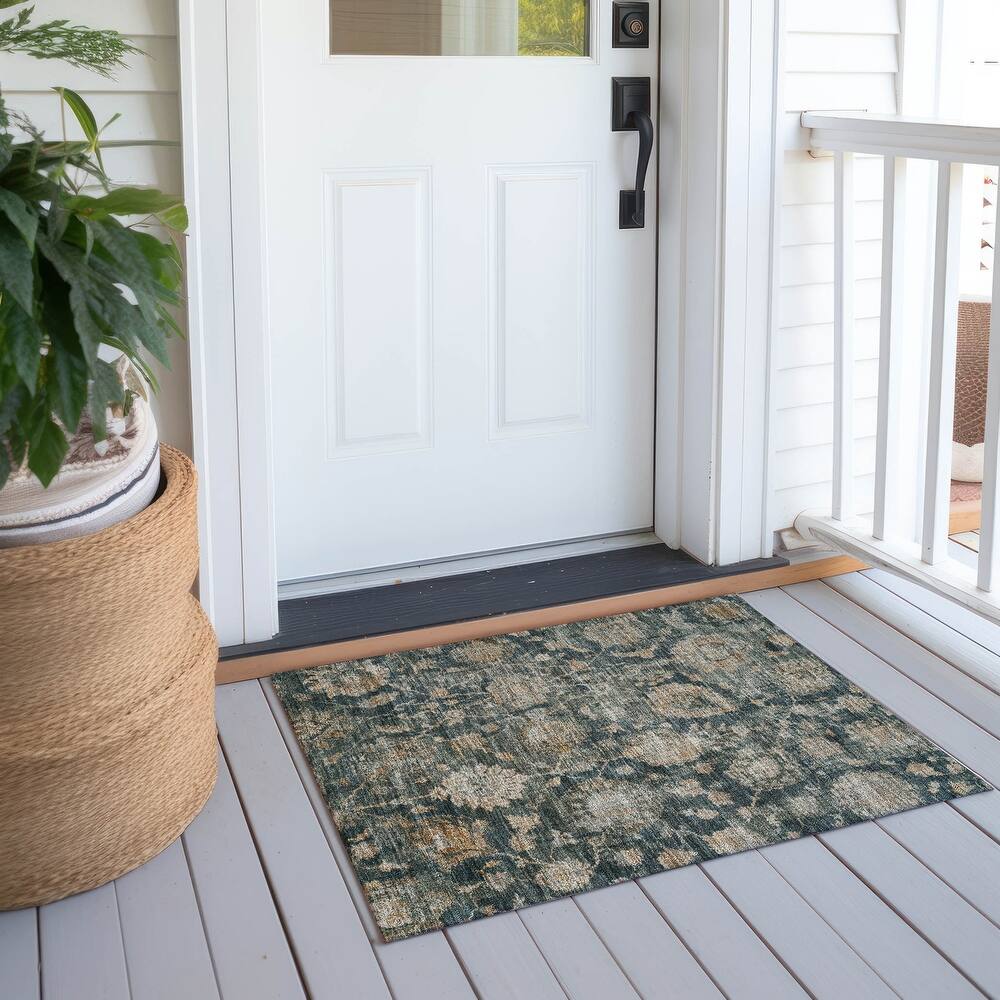 Machine Washable Indoor/ Outdoor Vintage Oma Chantille Rug