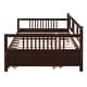 preview thumbnail 11 of 9, Versatile Full Size Wooden Daybed with Twin Size Trundle, Espresso