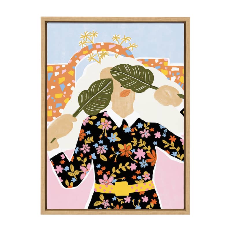Kate and Laurel Sylvie I Can't See You Framed Canvas by Alja Horvat - 18x24 - Plastic - Brown