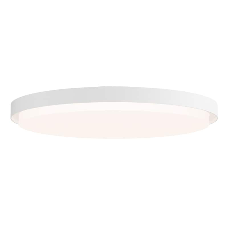 Maxim 57316 Float 16" Wide LED Flush Mount Drum Ceiling Fixture - White