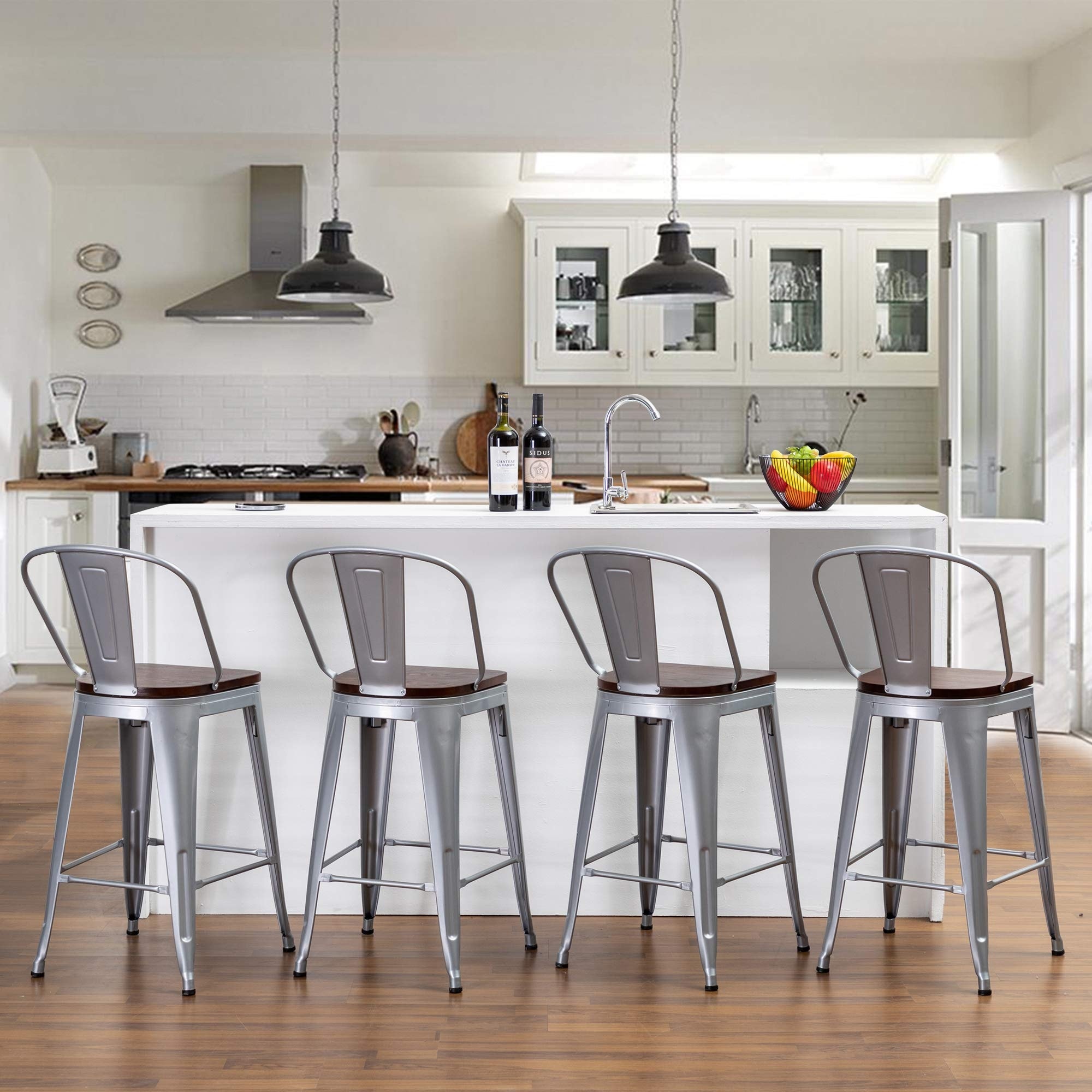 Grey farmhouse hot sale bar stools