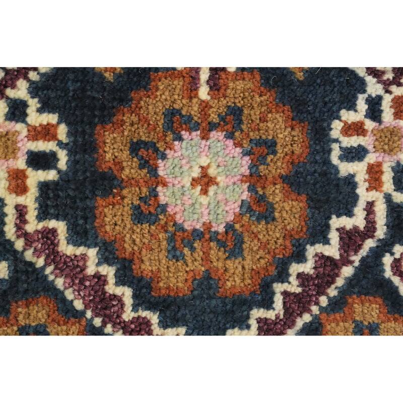 Hand Knotted Oriental 100% Wool Carpet Traditional Geometric Oranges & Rust Viss Area Rug - 11' 10'' X 8' 4''