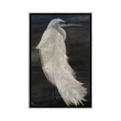 iCanvas "Textured Egret II" by Stellar Design Studio Framed