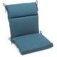preview thumbnail 14 of 17, Three-section Outdoor Seat/Back Chair Cushion (Multiple Sizes) 18" x 38" - Sea Blue