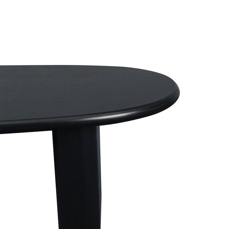 51'' Tapered Tabletop Coffee Table, NATURAL WOOD/BLACK