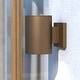 preview thumbnail 1 of 9, VAXCEL Chiasso 1-Light Outdoor Wall Sconce, Rust-Resistant Aluminum, Metal Shade, LED Compatible, Dark Sky Compliant Warm Brass - 5-in W x 7.25-in H x 8-in D