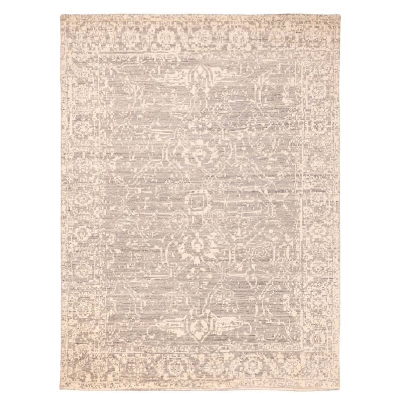 ECARPETGALLERY Hand-knotted Jules Serapi Dark Grey Wool Rug - 9'0 x 12'0