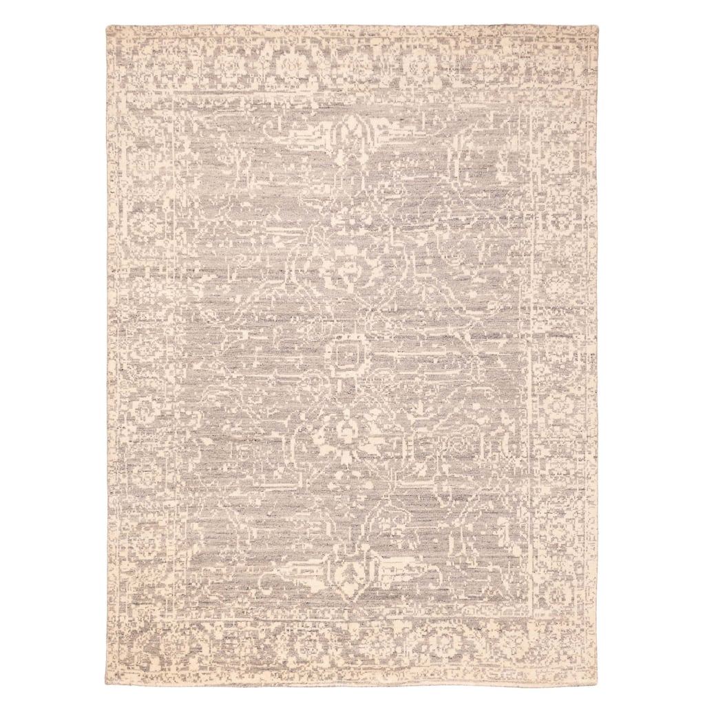 ECARPETGALLERY Hand-knotted Jules Serapi Dark Grey Wool Rug - 9'0 x 12'0