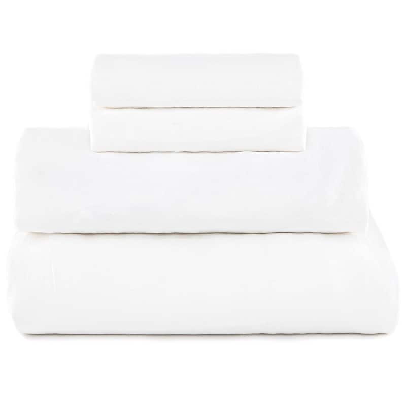100% French Linen Sheet Set by BOKSER HOME - Full - White