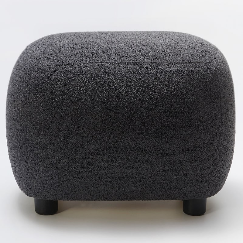 KINWELL 23" W Boucle Upholstered Footstool Ottoman Sofa Chair Footrest