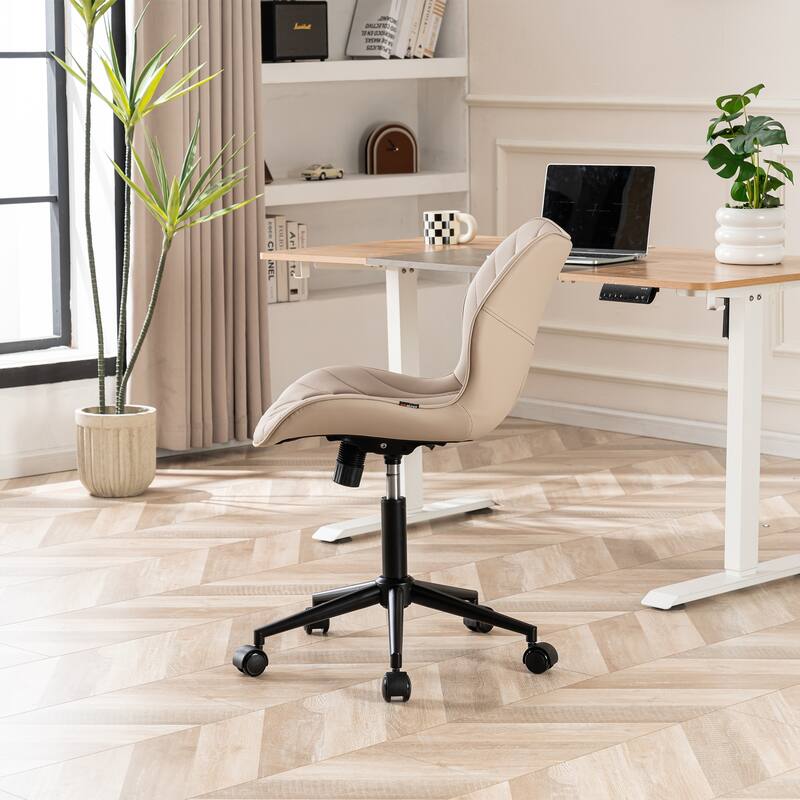 Swivel Armless Desk Chair Office Chairs Makeup Vanity Chair