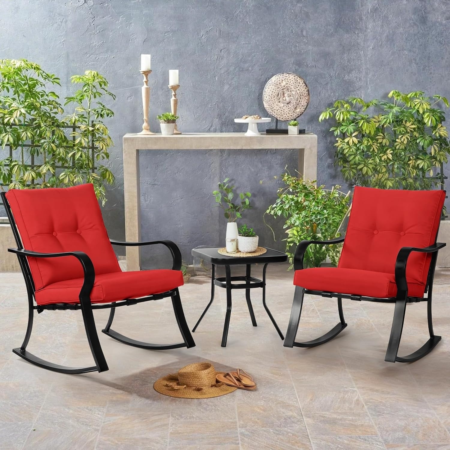 Garden rocking bistro set best sale
