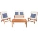 preview thumbnail 23 of 75, SAFAVIEH Outdoor Chaston 4-Piece Conversation Patio Set with Accent Pillows