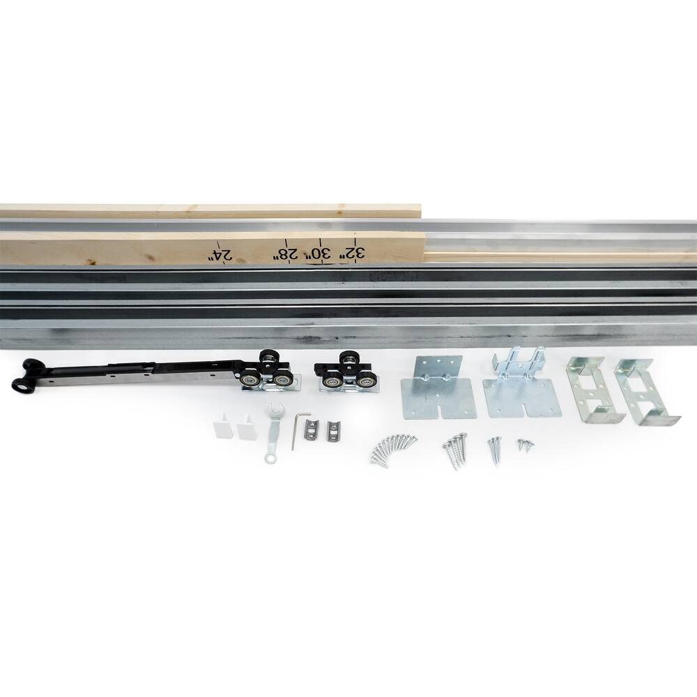 2 Pack Pocket Sliding Door Hardware KIT and Frame Heavy Duty with Soft