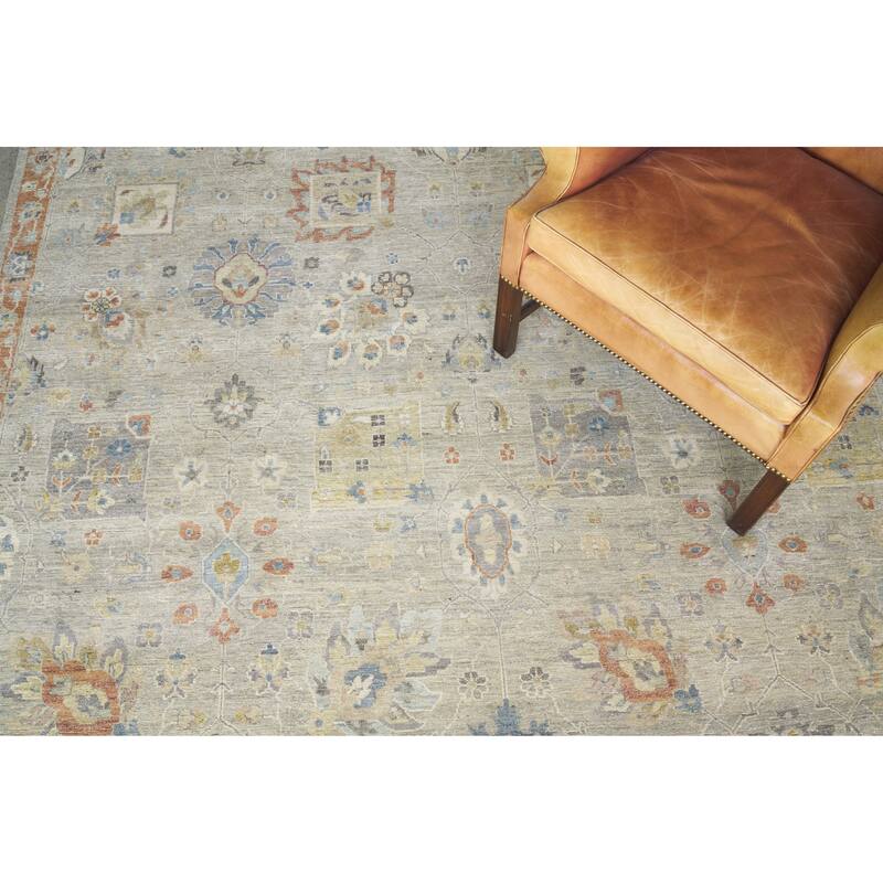 EXQUISITE RUGS Heirloom Hand-knotted New Zealand Wool Beige/Rust Area Rug.
