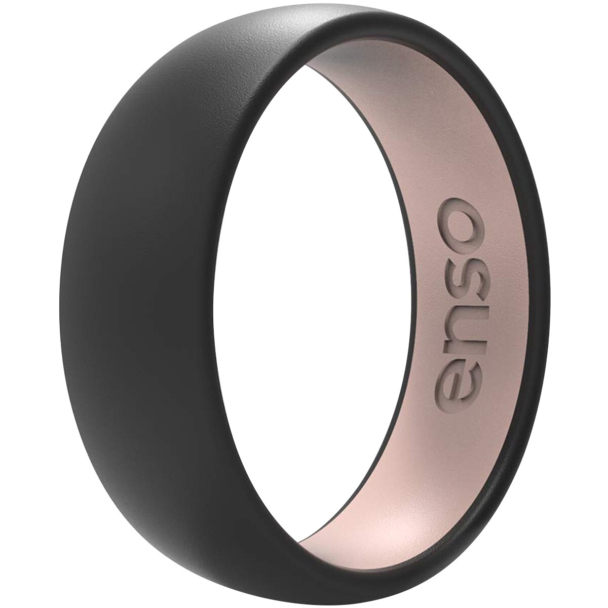 Shop Enso Rings Dualtone Series Silicone Ring Obsidian Pink Sand Overstock 31092407