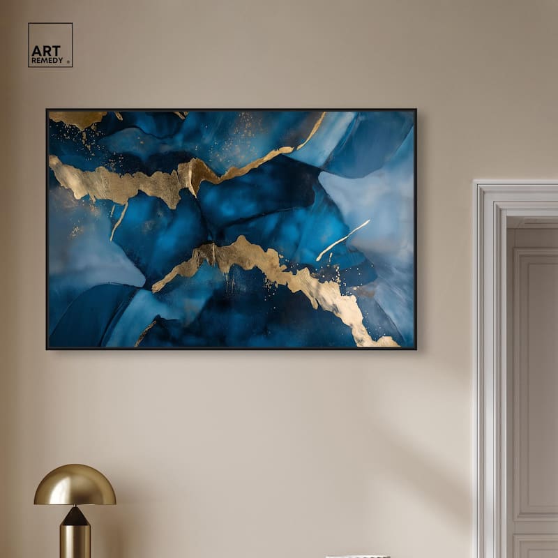 Dark Texture Golden Touch III Canvas by Art Remedy