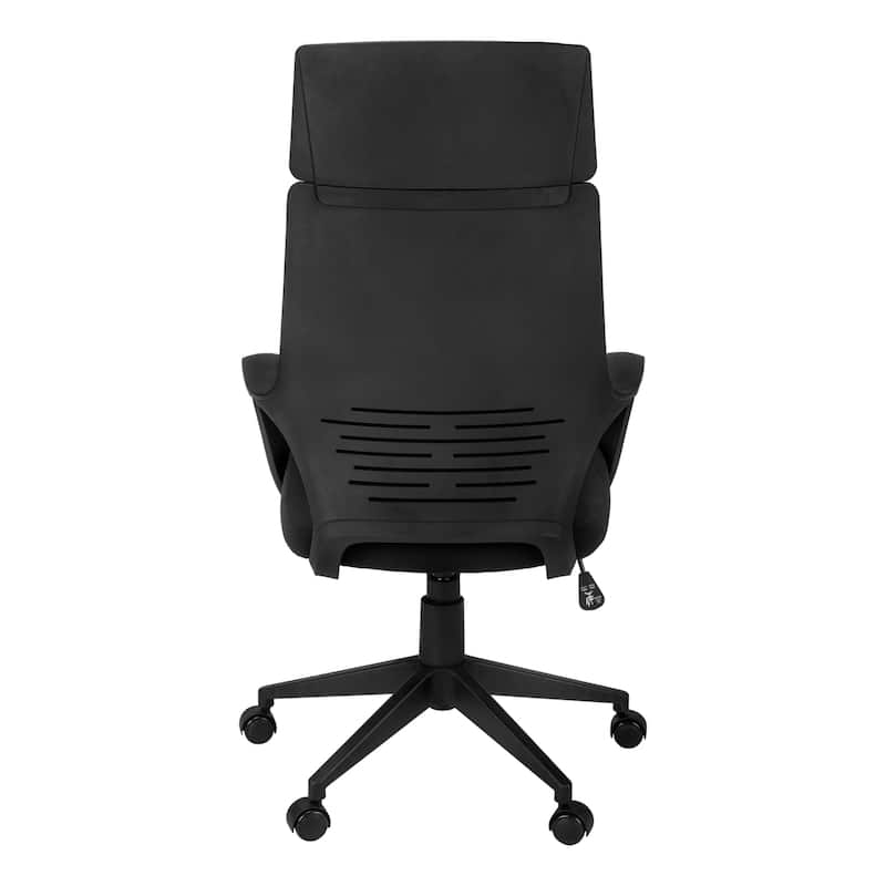 Ergonomic Black Fabric Executive Office Chair with High Back, Adjustable Height, Tilt and Armrests