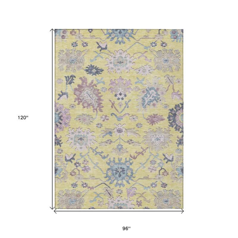 HomeRoots Floral Transitional Rectangle Outdoor Rug