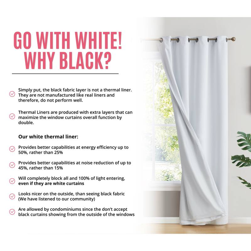 Dakota Complete Blackout Drapery Heavy Thermal Insulated Efficient Window Curtain Grommet Panels, 2 Panels