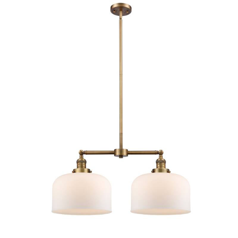Innovations Lighting X-Large Bell 2 Light 21" Wide Linear Chandelier
