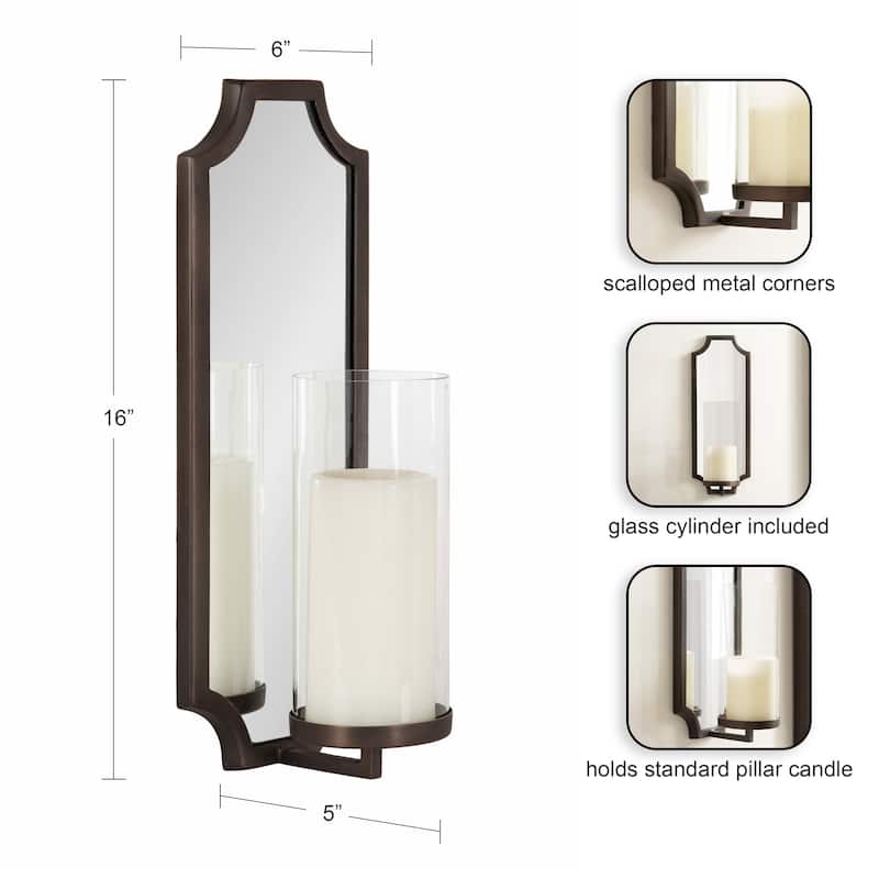 Kate and Laurel Ciel Scallop Wall Sconce