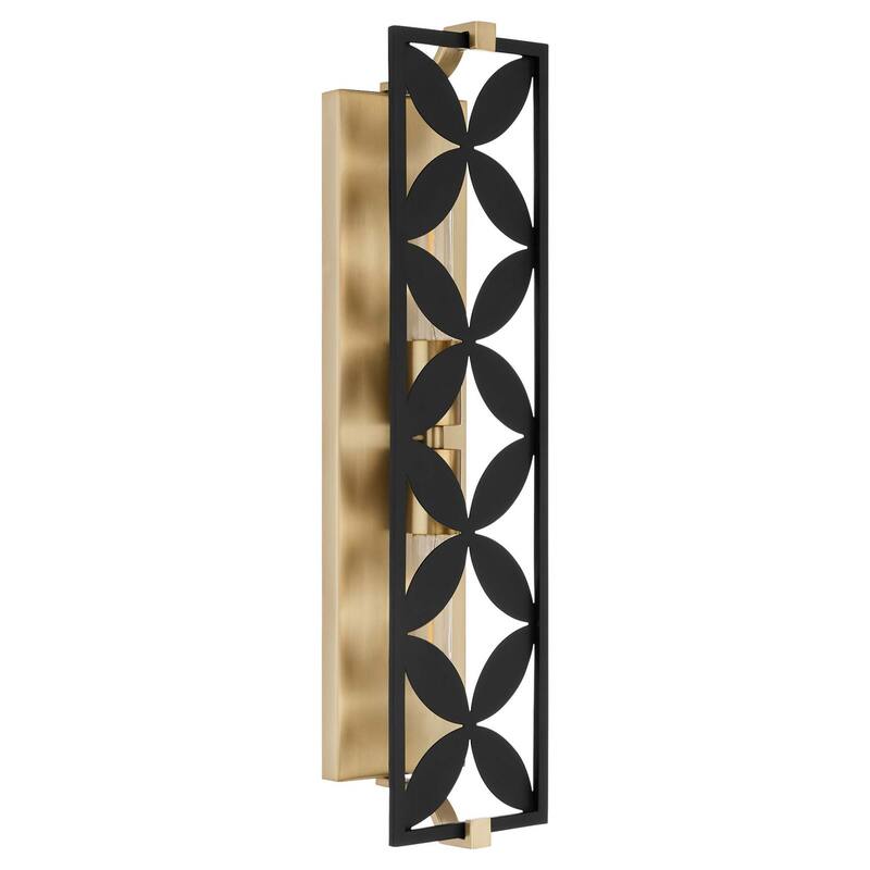 Quorum International 583-2 Goodwin 2 Light 6" Wide Vanity Light - Matte Black w/Aged Brass