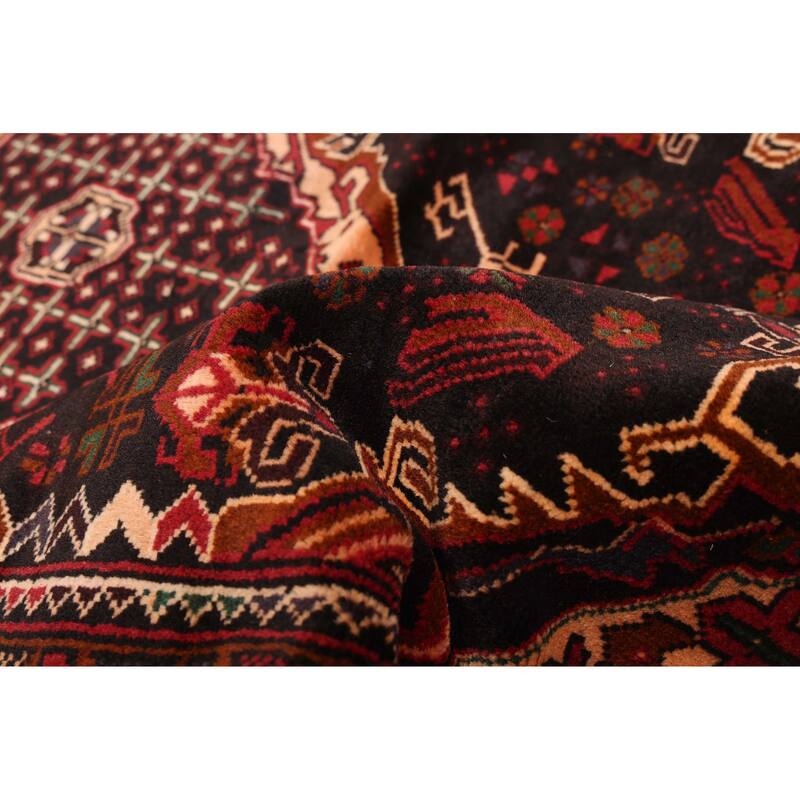 ECARPETGALLERY Hand-knotted Teimani Black Wool Rug - 3'3 x 6'3