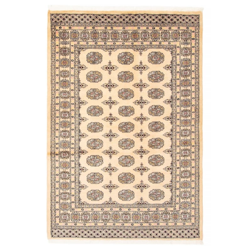ECARPETGALLERY Hand-knotted Peshawar Bokhara Beige Wool Rug - 4'7 x 6'9 - 4'7 x 6'9 - Beige