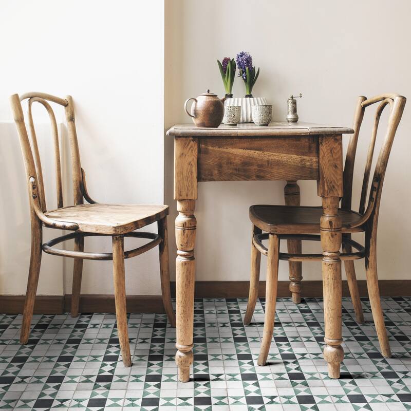 Merola Tile Renaissance Deco Emerald Cross 7-7/8" x 7-7/8" Porcelain Floor and Wall Tile - Sample swatch