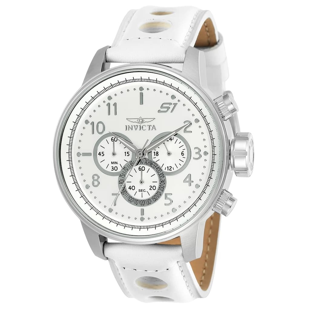 Invicta Men's 24083 S1 Rally Quartz Chronograph White Dial Watch
