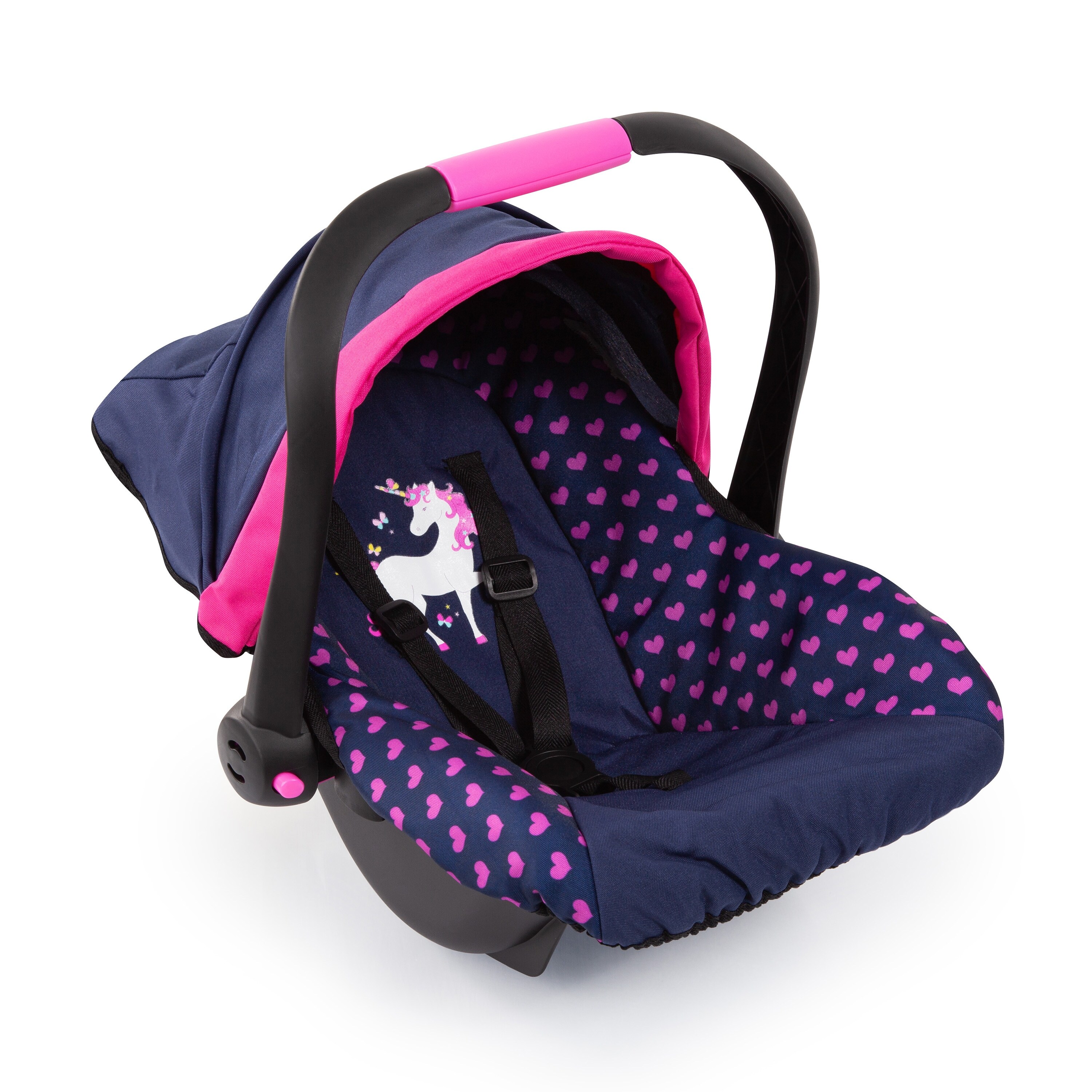 blue baby doll car seat