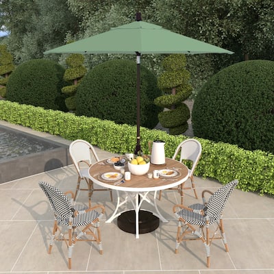 California Umbrella 75' Sun Master Patio Umbrella Bronze Aluminum Pole Fiberglass Ribs Crank Lift Tilt Pacifica