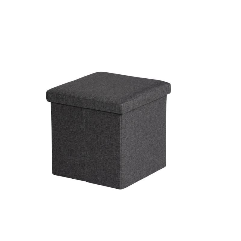 HomyLin Storage Ottoman Fabric Upholstered Tufted Foot Stool
