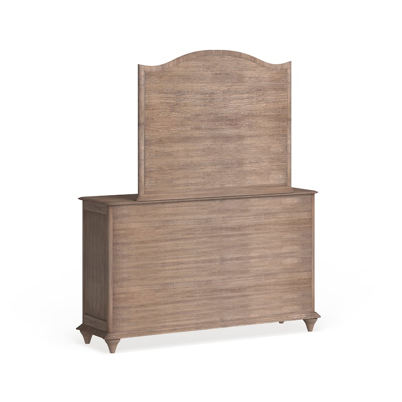 Fusi Rustic Natural Tone Wood 7-Drawer 2-piece Dresser and Mirror Set by Furniture of America