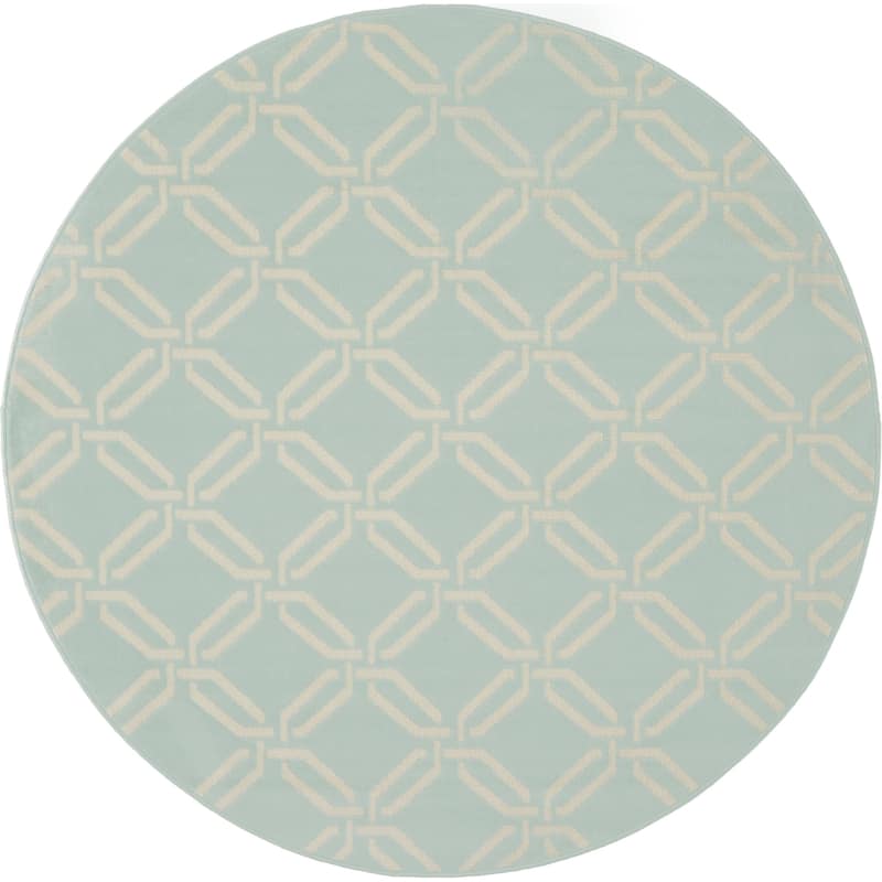 Gotij Power Loomed Geometric Stain Resistant Area Rug By HomeRoots - 63' X '63' X '0.5