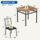 preview thumbnail 18 of 21, Dining Table Set, 3 Pcs Space Saving Kitchen Table with 2 Chairs - 29.1x29.1x30in
