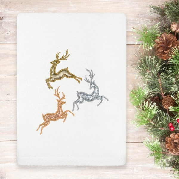 Authentic Hotel and Spa Christmas Leaping Deer Hand Towel Bed Bath Beyond 36797907