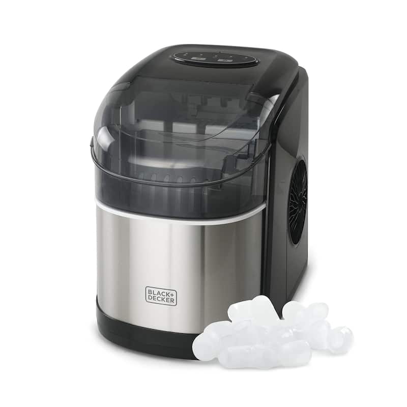 26 lb. Capacity Ice Maker,Stainless Steel & Black