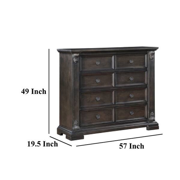 black brown tall dresser Walz Tall Dresser Chest, 8 Drawers, Espresso Brown Oak, Black Knobs - Bed  Bath & Beyond