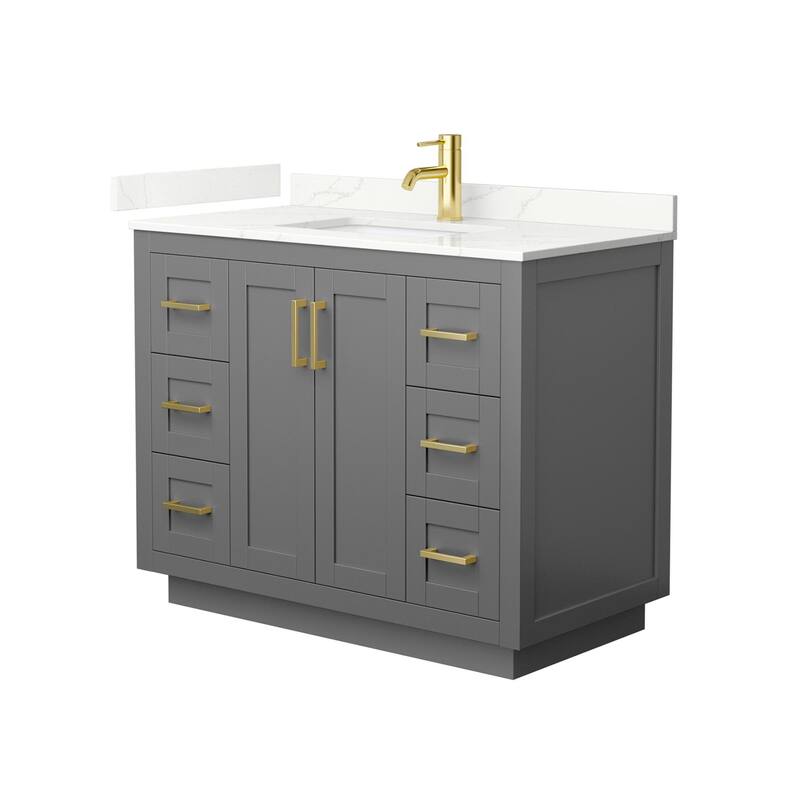 Wyndham Collection WCF292942S-QTZ-UNSMXX Miranda 42" Free Standing