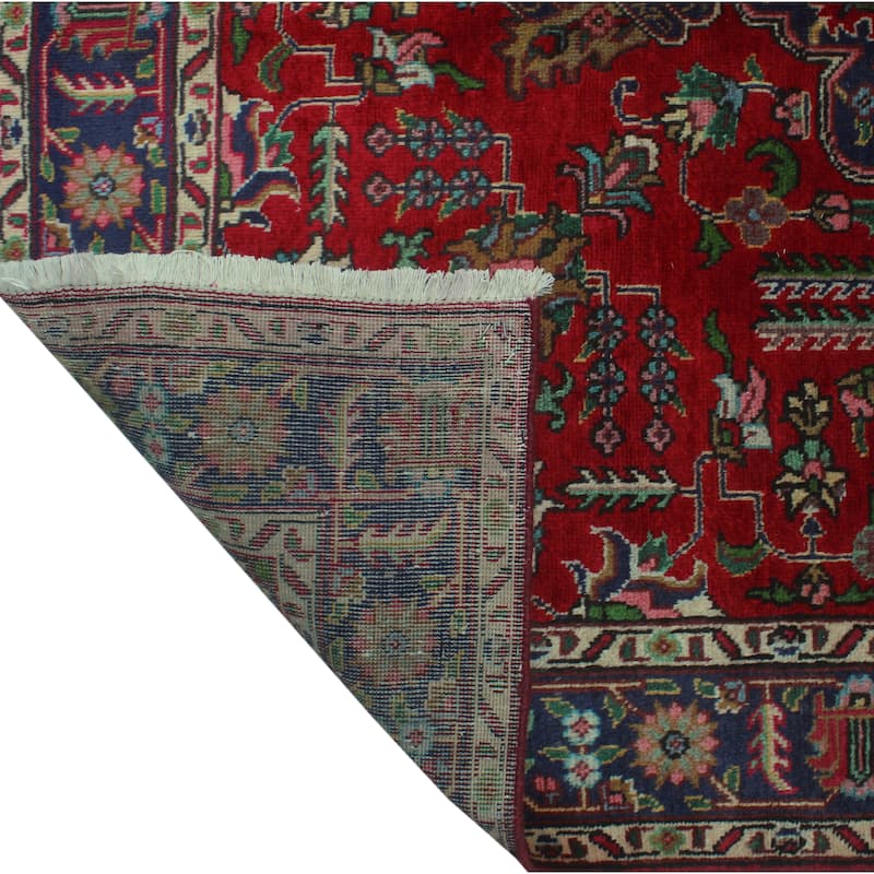 Semi Antique Morena Red/Ink Blue Rug - 4'8" x 6'6"
