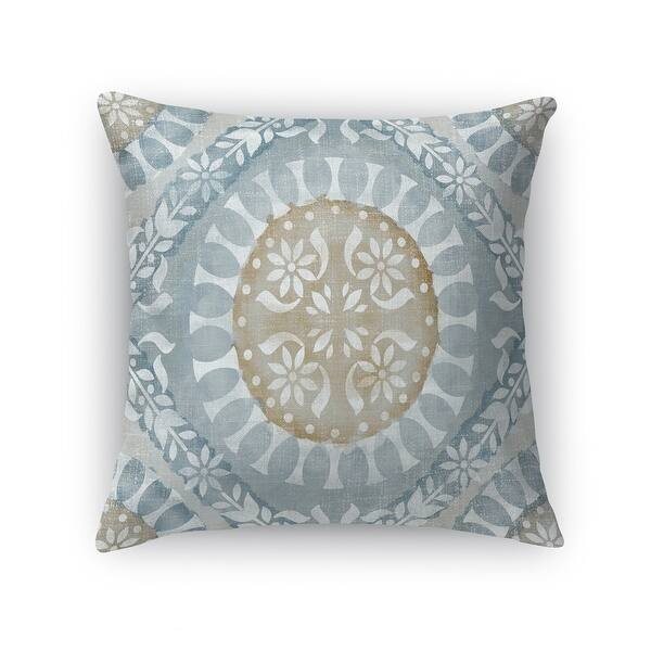 WATERCOLOR MEDALLIONS BLUE Accent Pillow by Kavka Designs Bed Bath