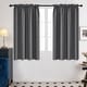 preview thumbnail 6 of 85, Deconovo Solid Rod Pocket Curtain Panel Pair, Set of 4 Panels 38x45 Inch - Dark Grey