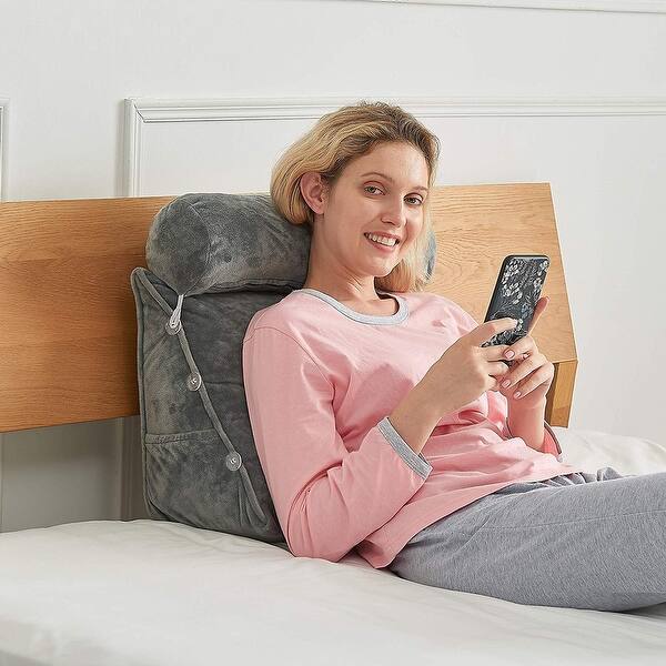Cheer Collection Tv Reading And Wedge Pillow With Detachable Bolster 16 X 9 X 18 Overstock 28787677